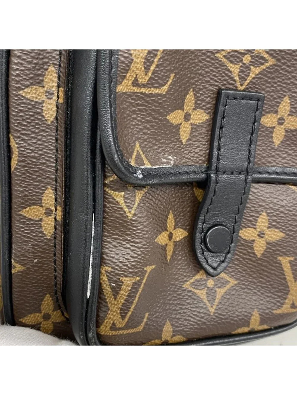 Louis Vuitton Shoulder Bag Monogram Macassar Christopher Wearable Wallet Brown